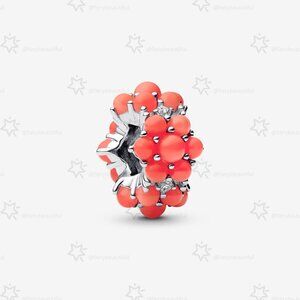 Pandora Coral-coloured Ocean Charm